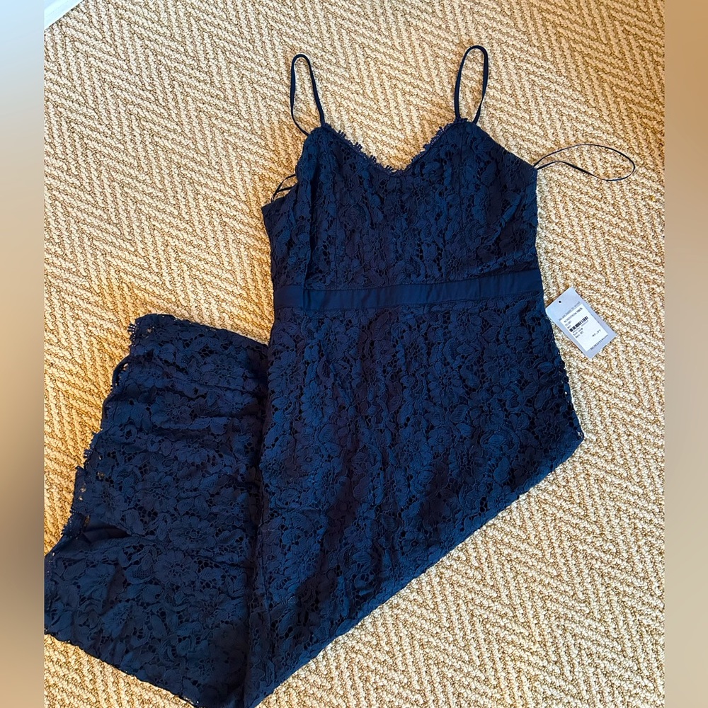 NSR navy lacy dress L with tags
